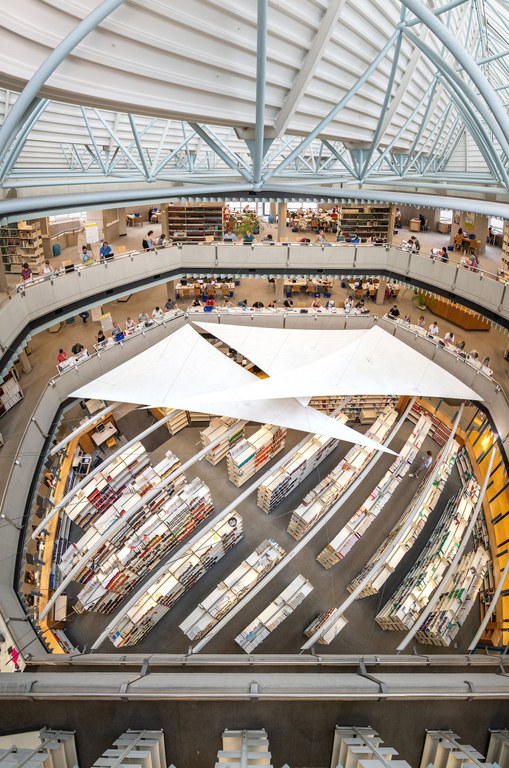 Blick in die Abteilungsbibliothek MNL