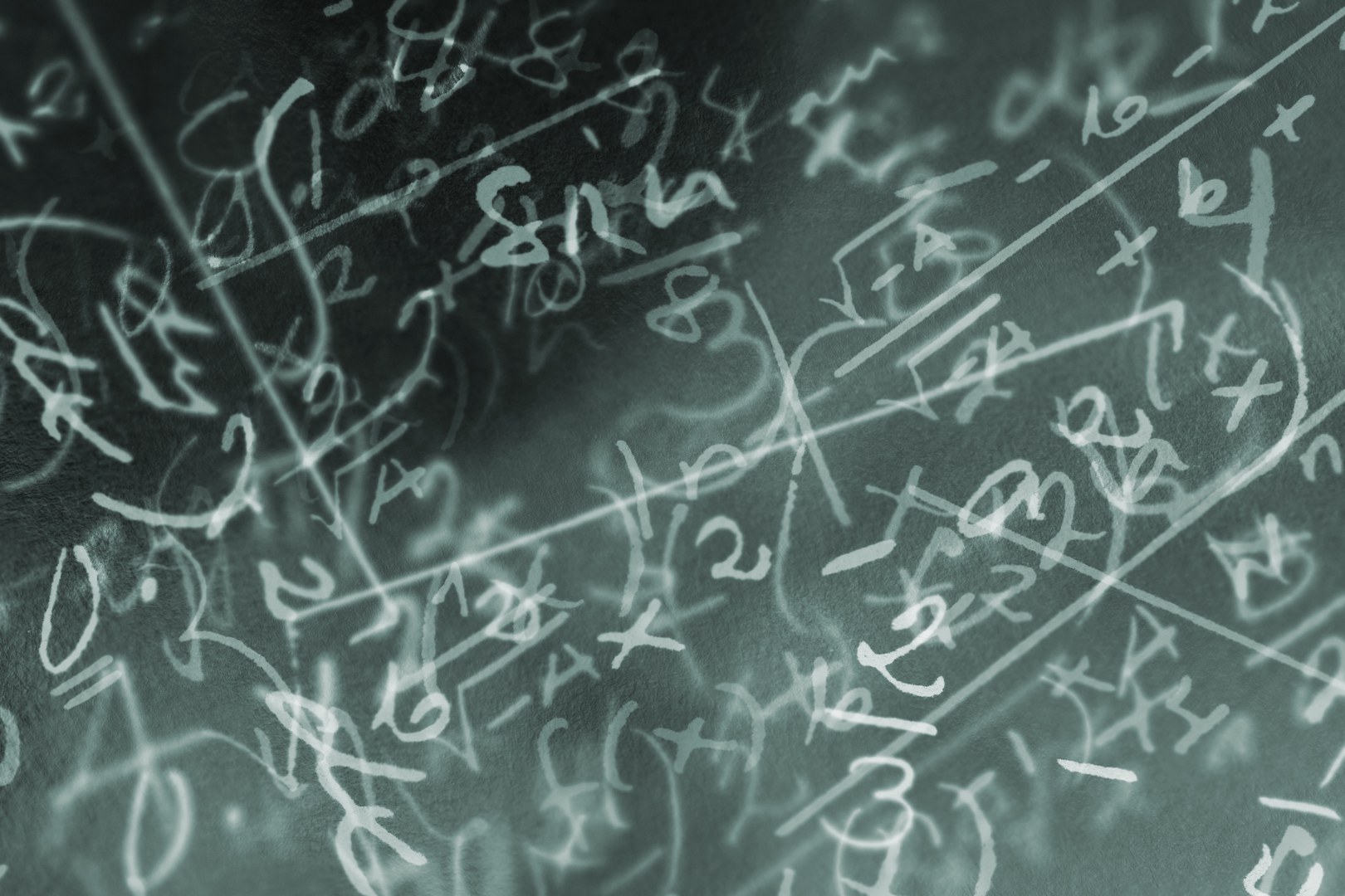 A blackboard with mathematical formulas