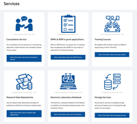 Screenshot: New Website of the Research Data Service Center